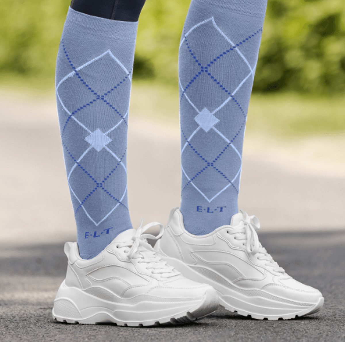 ELT ridestrømpe blå