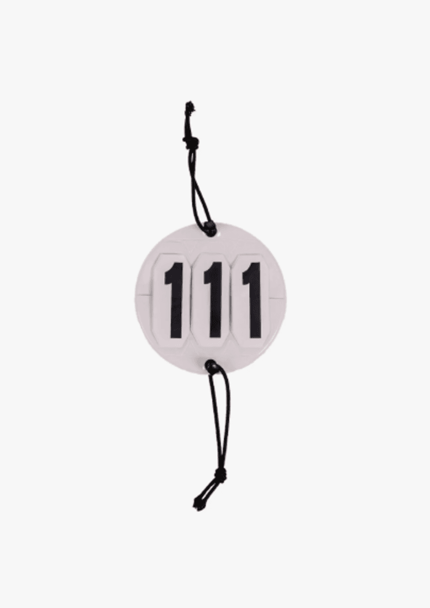 QHP Nummerholder 2pk hvit